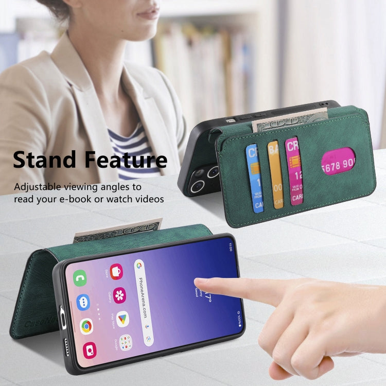 For Samsung Galaxy S23 FE 5G CaseNeo MagSafe RFID Anti-theft Retro Leather Phone Case(Green)