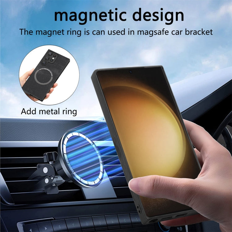 For Samsung Galaxy S23 Ultra 5G CaseNeo MagSafe RFID Anti-theft Retro Leather Phone Case(Black)