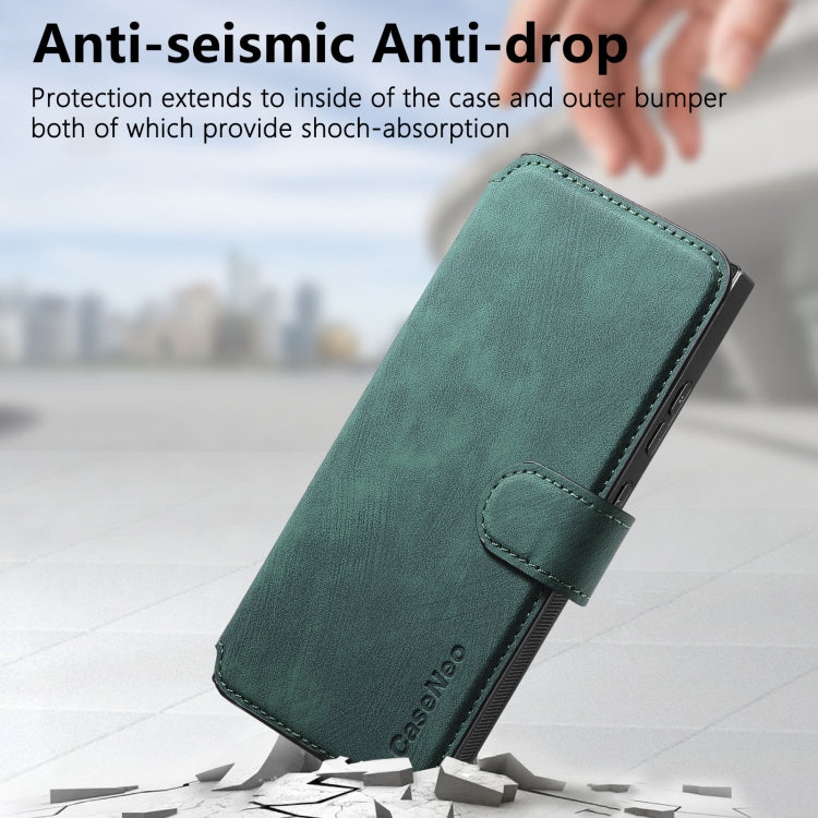 For Samsung Galaxy S23 Ultra 5G CaseNeo MagSafe RFID Anti-theft Retro Leather Phone Case(Green)