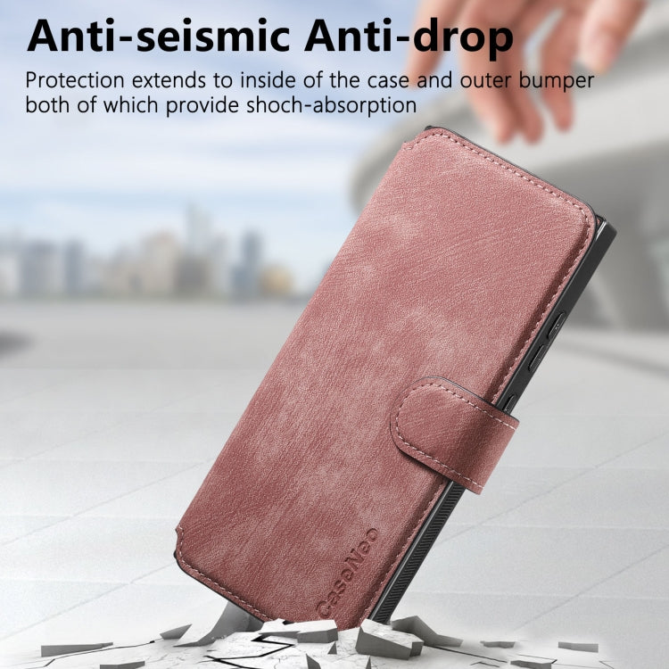 For Samsung Galaxy S23 Ultra 5G CaseNeo MagSafe RFID Anti-theft Retro Leather Phone Case(Pink)