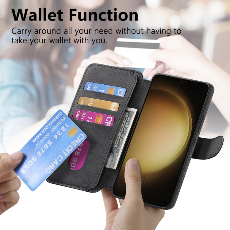 For Samsung Galaxy S23 5G CaseNeo MagSafe RFID Anti-theft Retro Leather Phone Case(Black)
