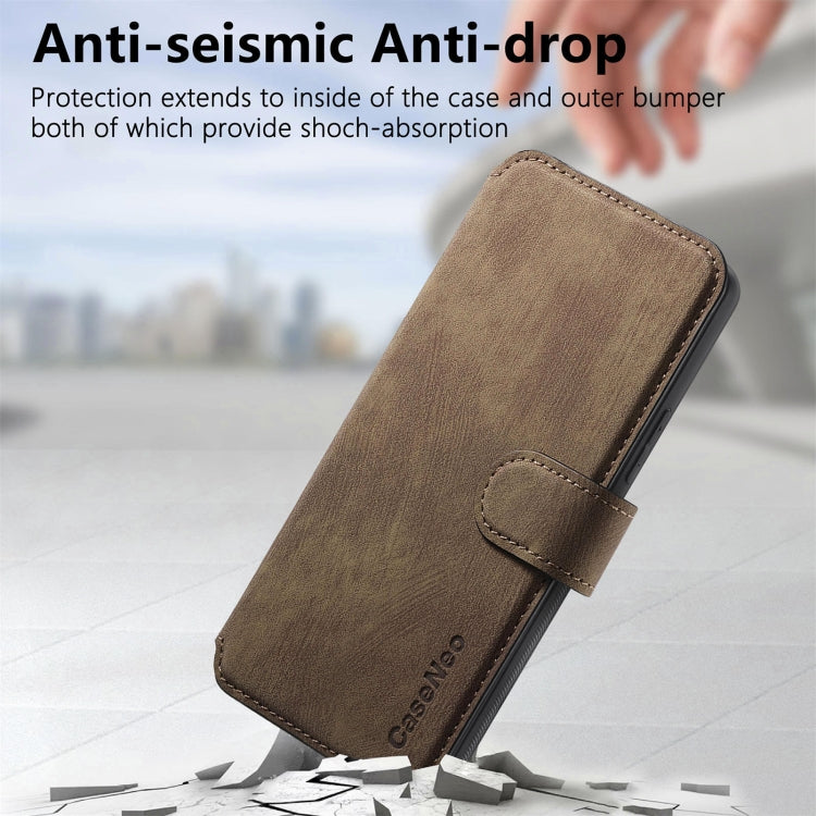 For Samsung Galaxy S22+ 5G CaseNeo MagSafe RFID Anti-theft Retro Leather Phone Case(Brown)