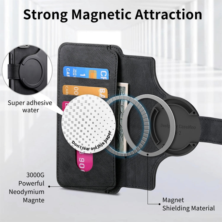 For Samsung Galaxy S22 5G CaseNeo MagSafe RFID Anti-theft Retro Leather Phone Case(Black)