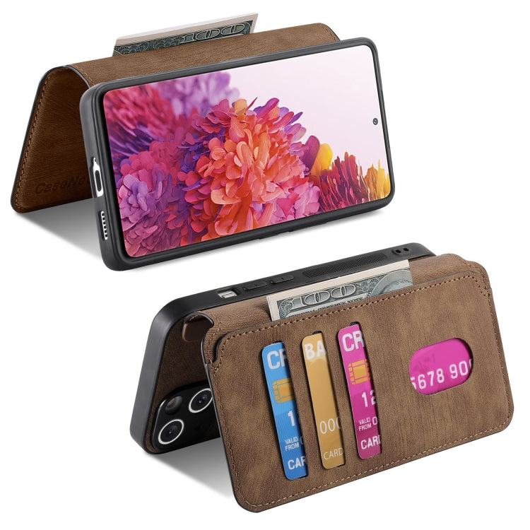 For Samsung Galaxy S20 FE CaseNeo MagSafe RFID Anti-theft Retro Leather Phone Case(Brown)