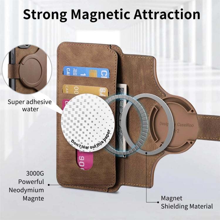 For Samsung Galaxy S20 FE CaseNeo MagSafe RFID Anti-theft Retro Leather Phone Case(Brown)