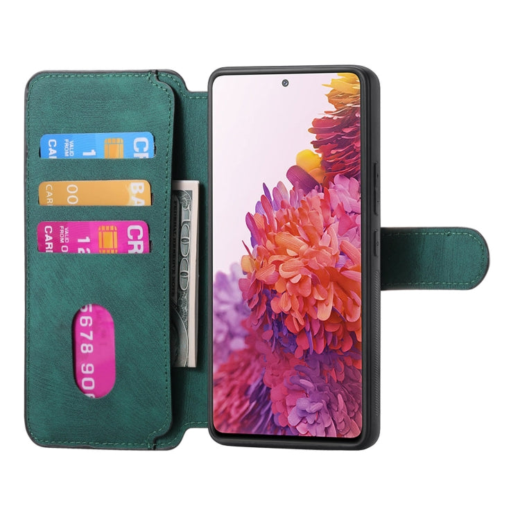 For Samsung Galaxy S20 FE CaseNeo MagSafe RFID Anti-theft Retro Leather Phone Case(Green)
