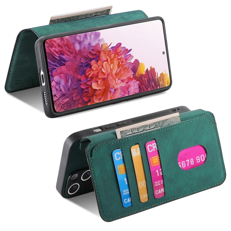 For Samsung Galaxy S20 FE CaseNeo MagSafe RFID Anti-theft Retro Leather Phone Case(Green)