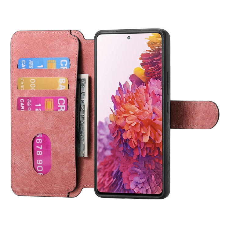 For Samsung Galaxy S20 FE CaseNeo MagSafe RFID Anti-theft Retro Leather Phone Case(Pink)