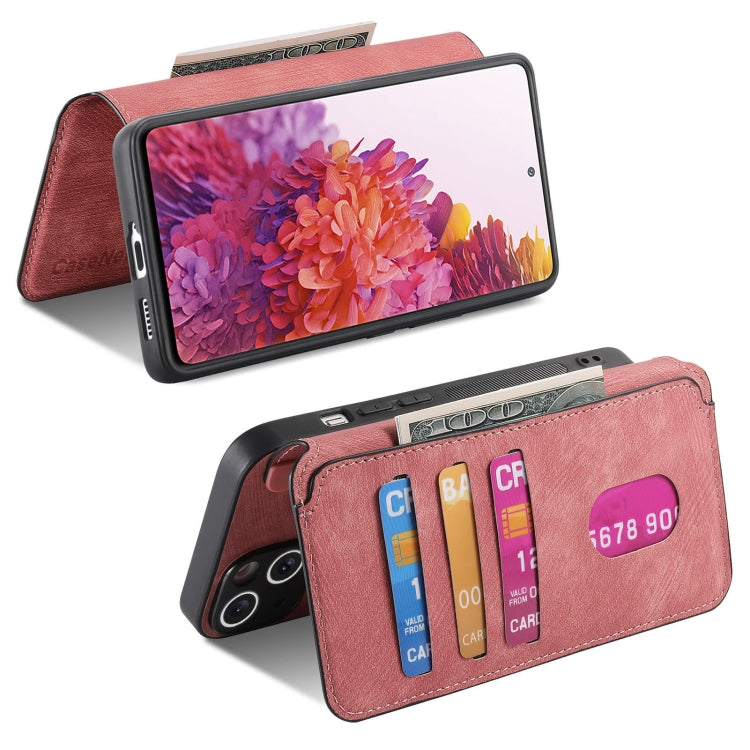 For Samsung Galaxy S20 FE CaseNeo MagSafe RFID Anti-theft Retro Leather Phone Case(Pink)
