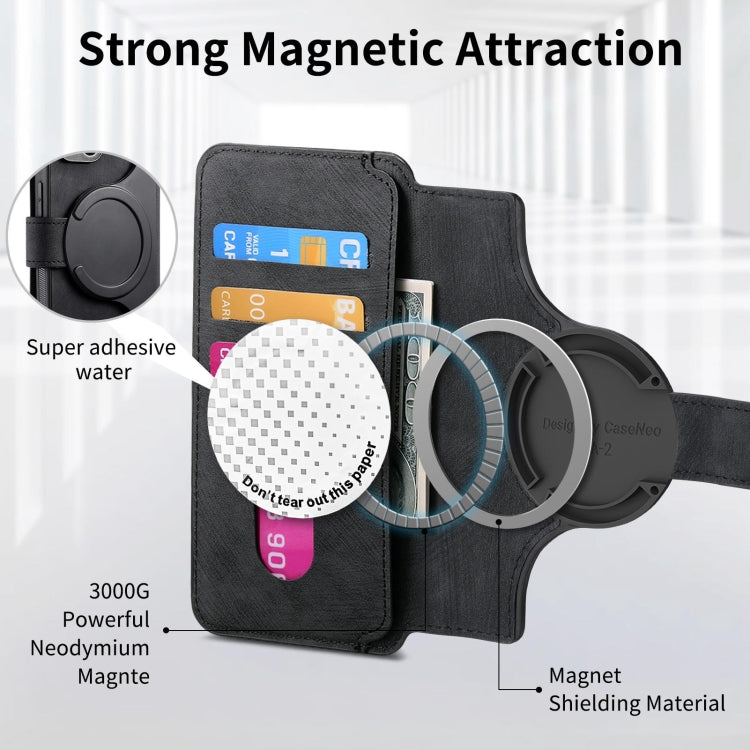 For Redmi Note 13 Pro 4G CaseNeo MagSafe RFID Anti-theft Retro Leather Phone Case(Black)