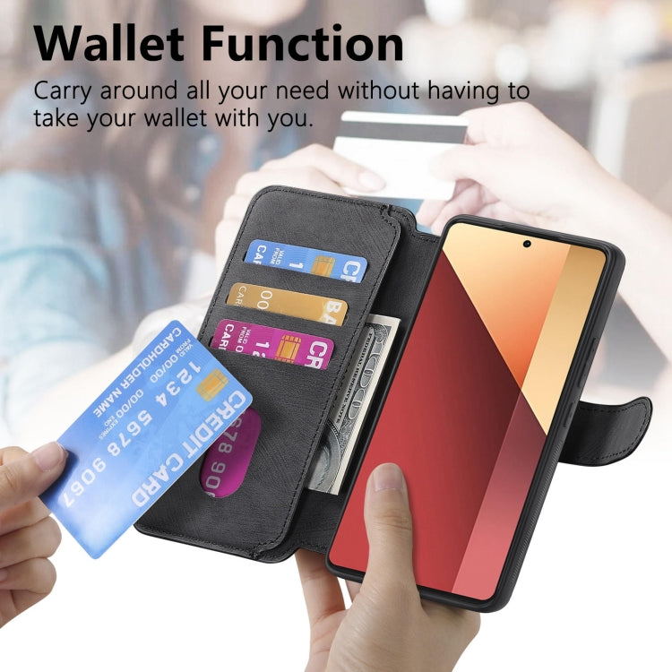 For Redmi Note 13 Pro 4G CaseNeo MagSafe RFID Anti-theft Retro Leather Phone Case(Black)