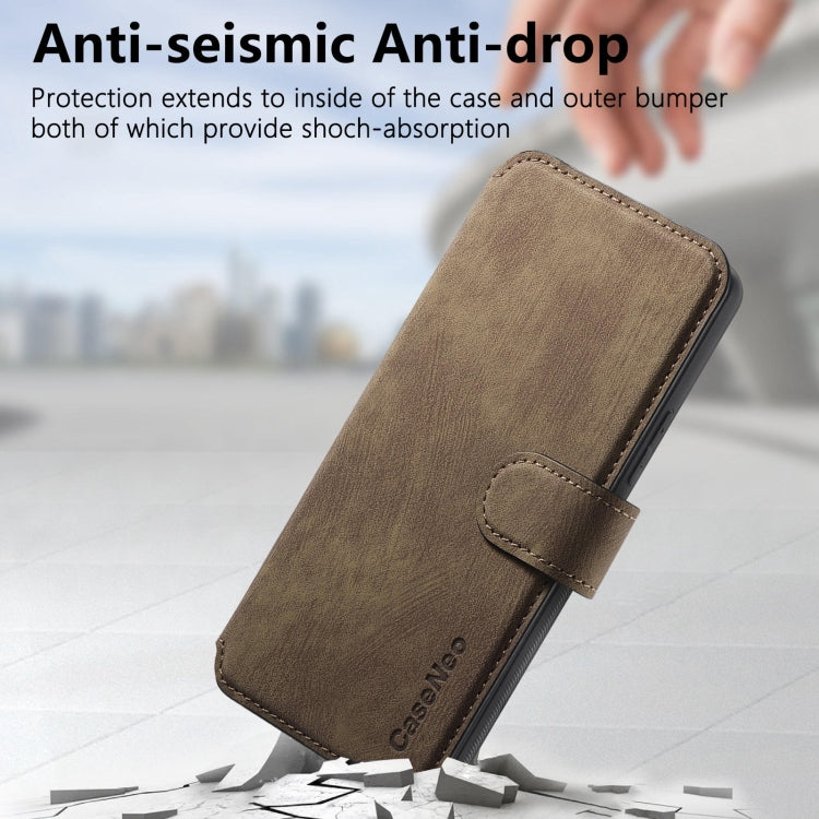 For Redmi Note 13 Pro 4G CaseNeo MagSafe RFID Anti-theft Retro Leather Phone Case(Brown)