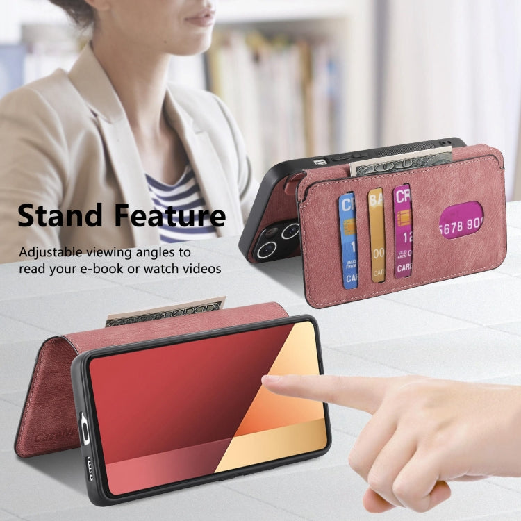 For Redmi Note 13 Pro 4G CaseNeo MagSafe RFID Anti-theft Retro Leather Phone Case(Pink)