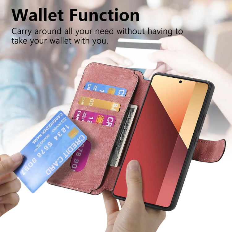 For Redmi Note 13 Pro 4G CaseNeo MagSafe RFID Anti-theft Retro Leather Phone Case(Pink)