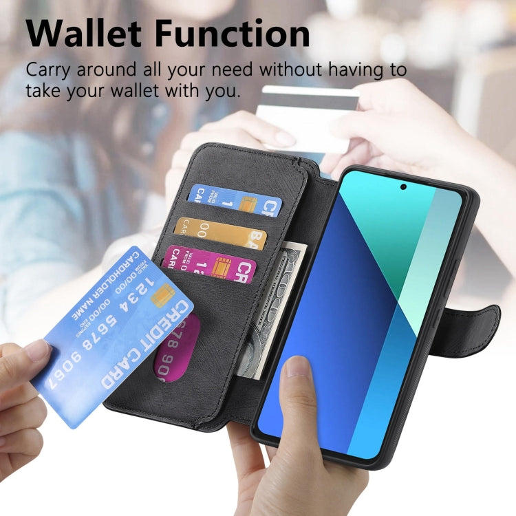 For Redmi Note 13 4G CaseNeo MagSafe RFID Anti-theft Retro Leather Phone Case(Black)