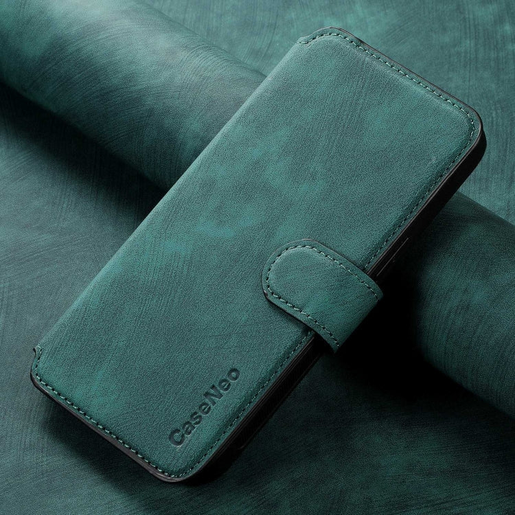 For Redmi Note 13 4G CaseNeo MagSafe RFID Anti-theft Retro Leather Phone Case(Green)