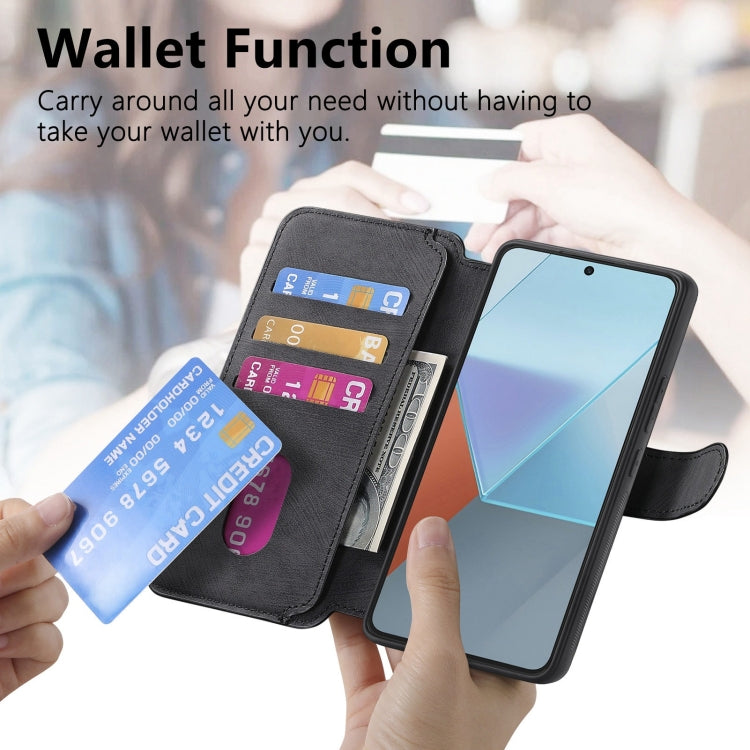 For Redmi Note 13 Pro 5G CaseNeo MagSafe RFID Anti-theft Retro Leather Phone Case(Black)