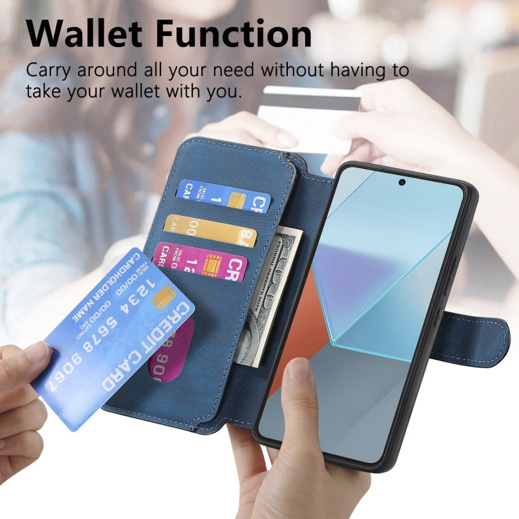 For Redmi Note 13 Pro 5G CaseNeo MagSafe RFID Anti-theft Retro Leather Phone Case(Blue)