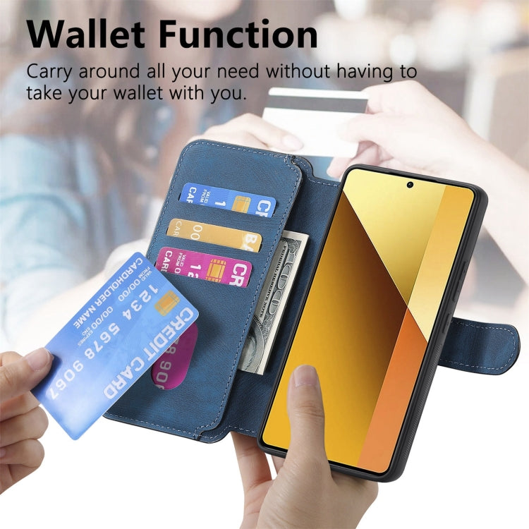 For Redmi Note 13 5G CaseNeo MagSafe RFID Anti-theft Retro Leather Phone Case(Blue)
