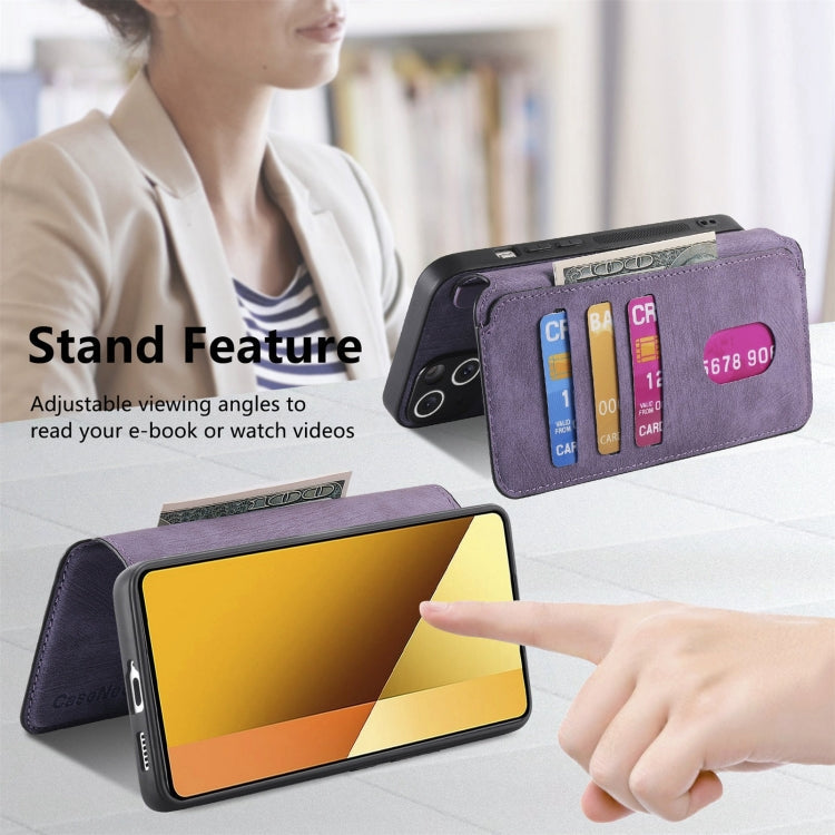 For Redmi Note 13 5G CaseNeo MagSafe RFID Anti-theft Retro Leather Phone Case(Purple)
