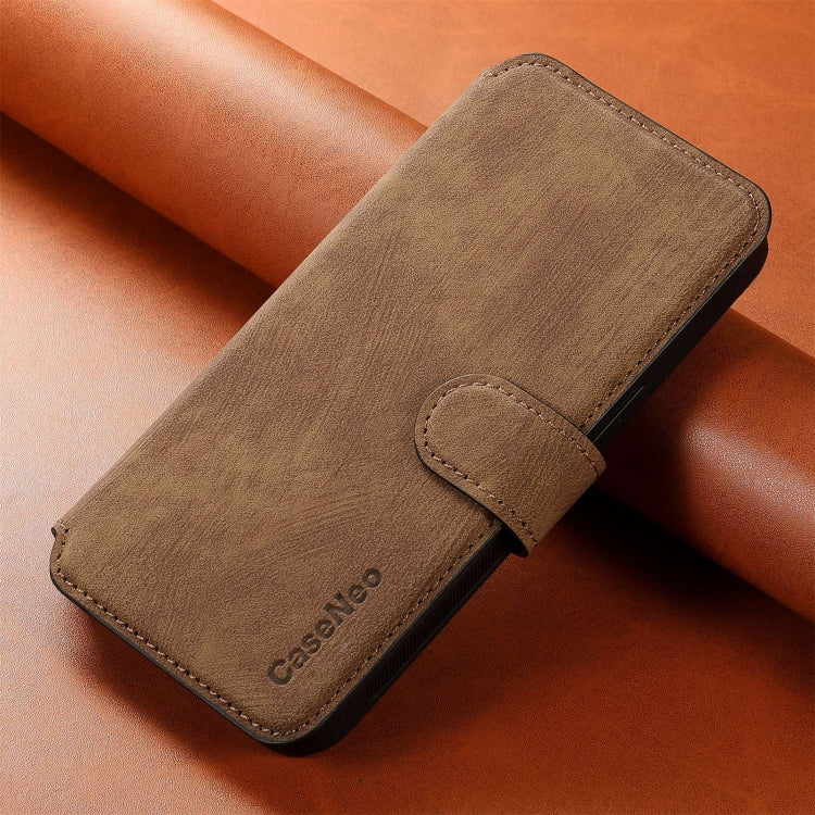 For Redmi Note 12 4G Global CaseNeo MagSafe RFID Anti-theft Retro Leather Phone Case(Brown)