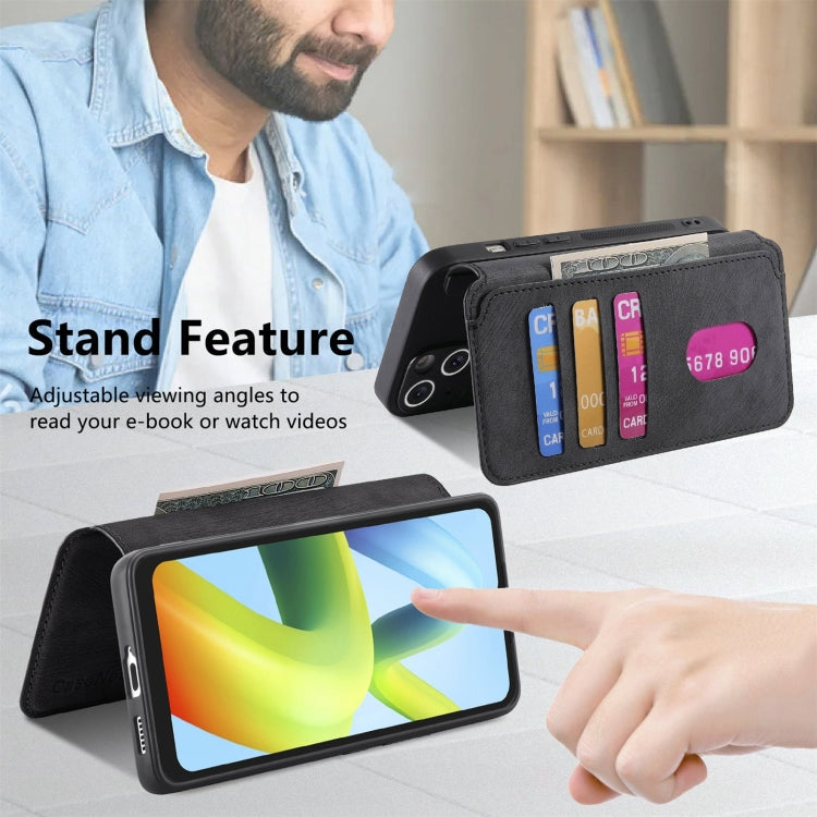 For Redmi A1 CaseNeo MagSafe RFID Anti-theft Retro Leather Phone Case(Black)