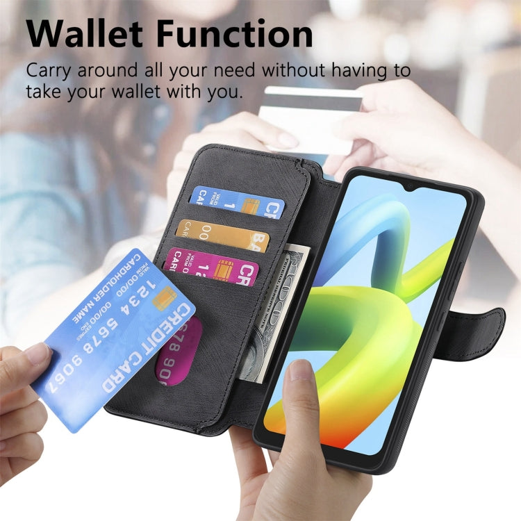 For Redmi A1 CaseNeo MagSafe RFID Anti-theft Retro Leather Phone Case(Black)