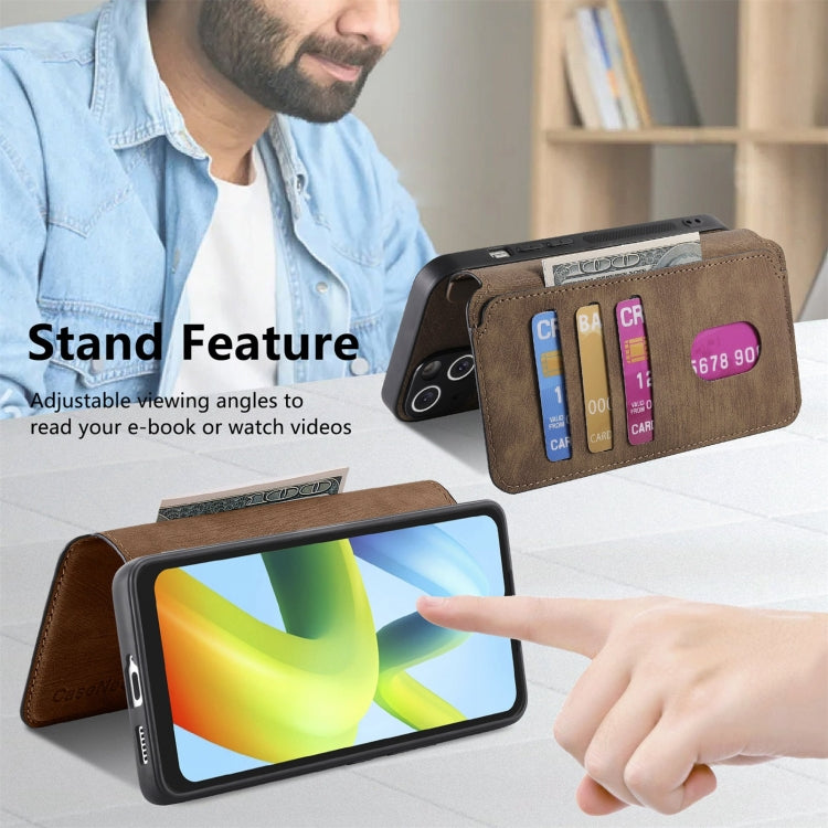 For Redmi A1 CaseNeo MagSafe RFID Anti-theft Retro Leather Phone Case(Brown)