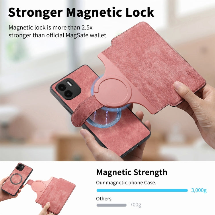 For Redmi A1 CaseNeo MagSafe RFID Anti-theft Retro Leather Phone Case(Pink)