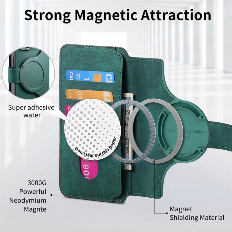 For Redmi Note 12 Pro+ 5G CaseNeo MagSafe RFID Anti-theft Retro Leather Phone Case(Green)