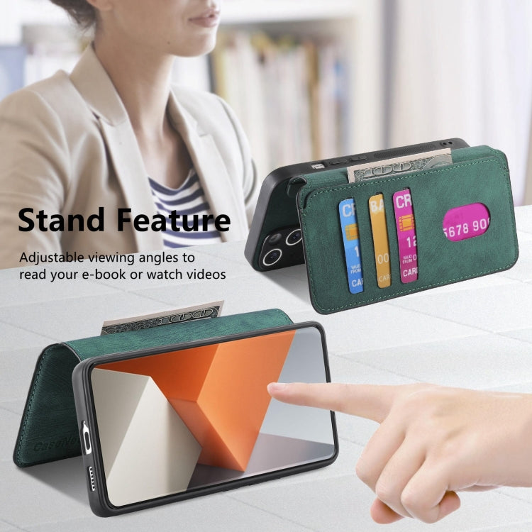 For Redmi Note 13 Pro+ 5G CaseNeo MagSafe RFID Anti-theft Retro Leather Phone Case(Green)