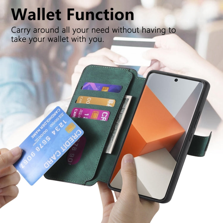 For Redmi Note 13 Pro+ 5G CaseNeo MagSafe RFID Anti-theft Retro Leather Phone Case(Green)