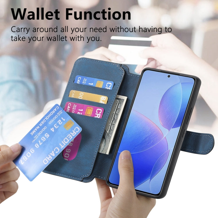 For Xiaomi Poco F6 Pro CaseNeo MagSafe RFID Anti-theft Retro Leather Phone Case(Blue)