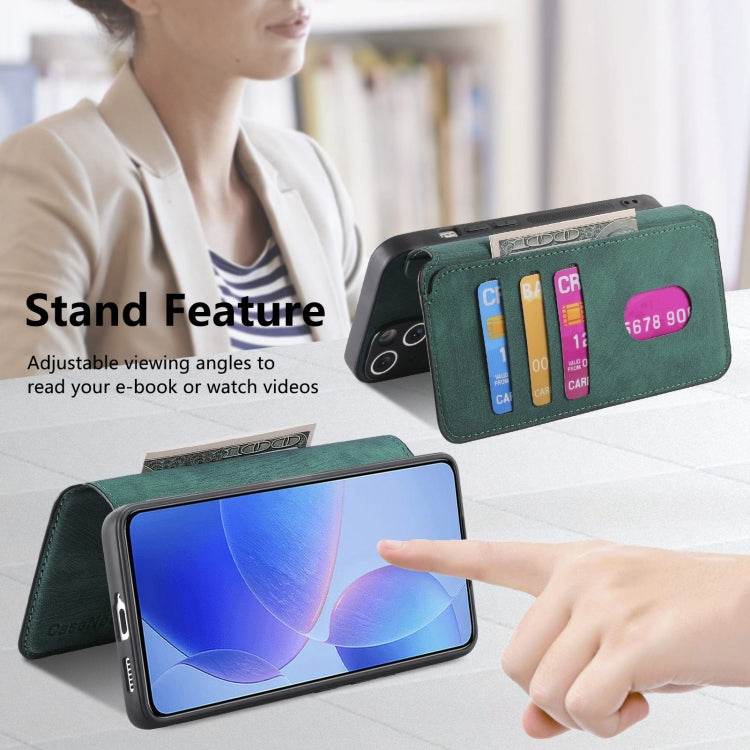 For Xiaomi Poco F6 Pro CaseNeo MagSafe RFID Anti-theft Retro Leather Phone Case(Green)