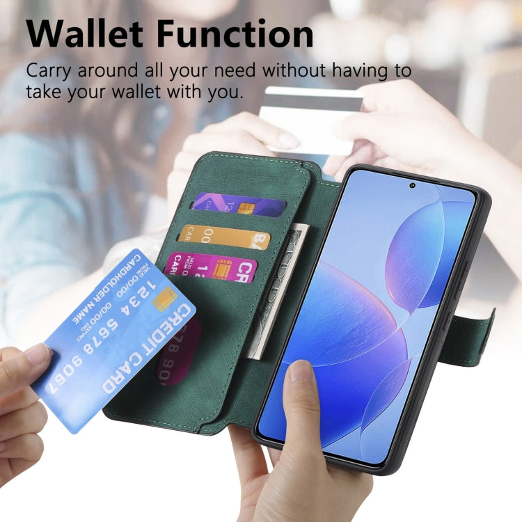 For Xiaomi Poco F6 Pro CaseNeo MagSafe RFID Anti-theft Retro Leather Phone Case(Green)