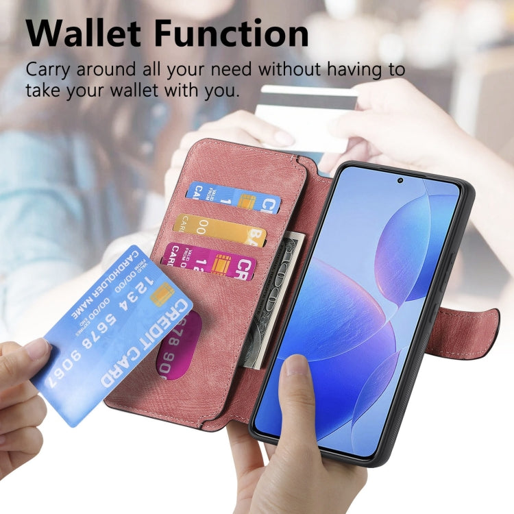 For Xiaomi Poco F6 Pro CaseNeo MagSafe RFID Anti-theft Retro Leather Phone Case(Pink)