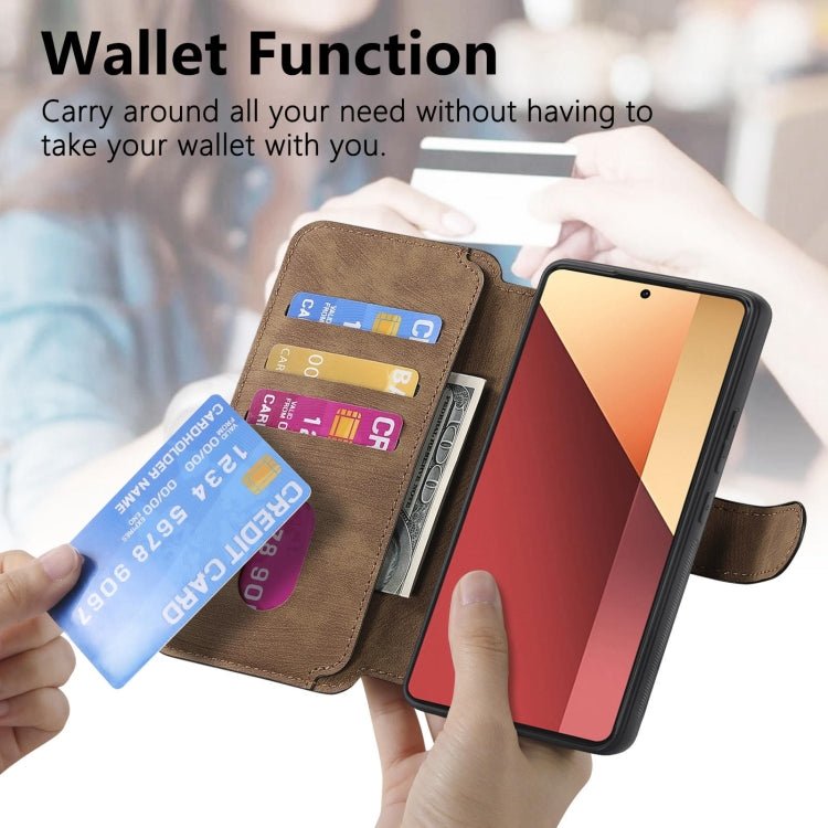 For Xiaomi Poco M6 Pro 4G CaseNeo MagSafe RFID Anti-theft Retro Leather Phone Case(Brown)