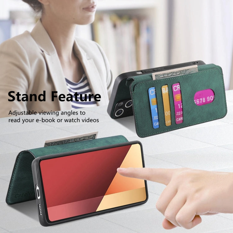 For Xiaomi Poco M6 Pro 4G CaseNeo MagSafe RFID Anti-theft Retro Leather Phone Case(Green)
