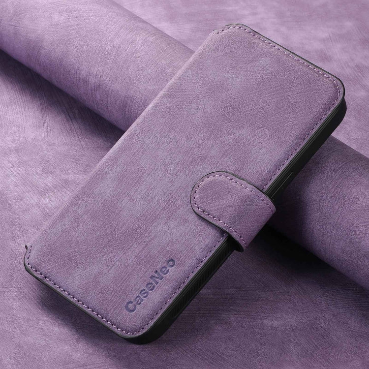 For Xiaomi Poco M6 Pro 4G CaseNeo MagSafe RFID Anti-theft Retro Leather Phone Case(Purple)