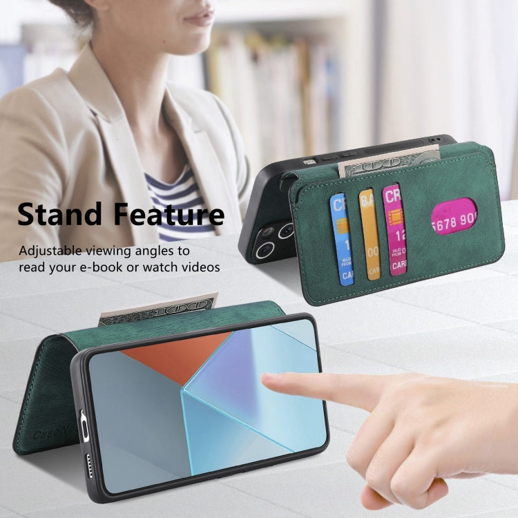 For Xiaomi Poco X6 5G CaseNeo MagSafe RFID Anti-theft Retro Leather Phone Case(Green)