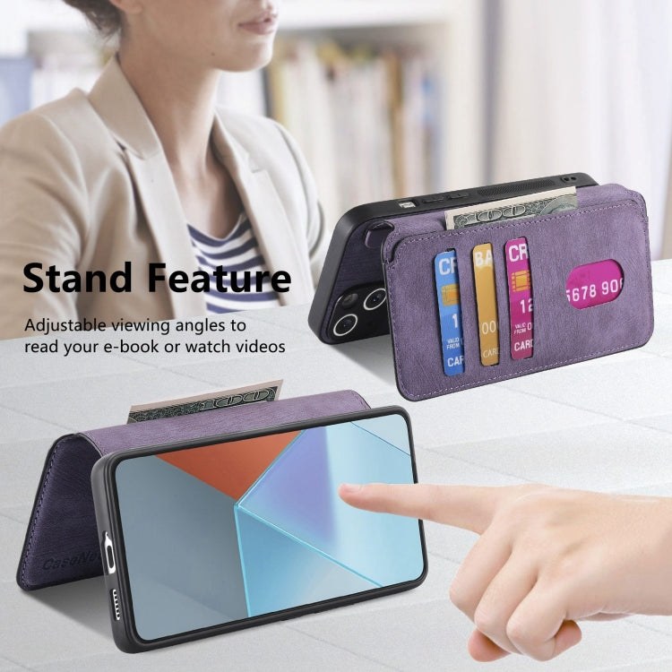 For Xiaomi Poco X6 5G CaseNeo MagSafe RFID Anti-theft Retro Leather Phone Case(Purple)