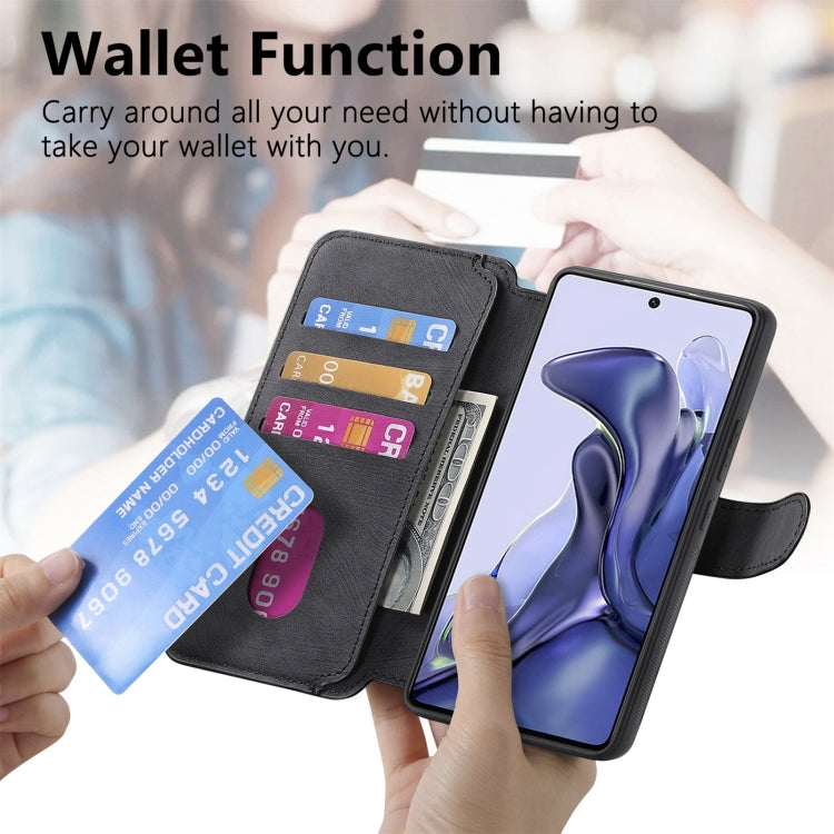 For Xiaomi Mi 11T / 11T Pro 5G CaseNeo MagSafe RFID Anti-theft Retro Leather Phone Case(Black)