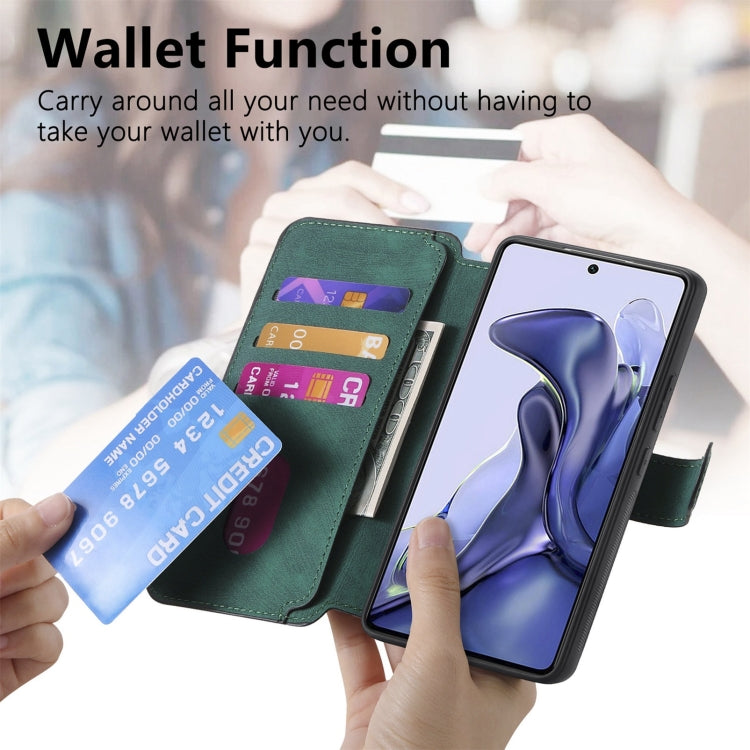 For Xiaomi Mi 11T / 11T Pro 5G CaseNeo MagSafe RFID Anti-theft Retro Leather Phone Case(Green)
