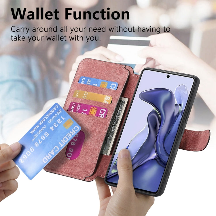 For Xiaomi Mi 11T / 11T Pro 5G CaseNeo MagSafe RFID Anti-theft Retro Leather Phone Case(Pink)