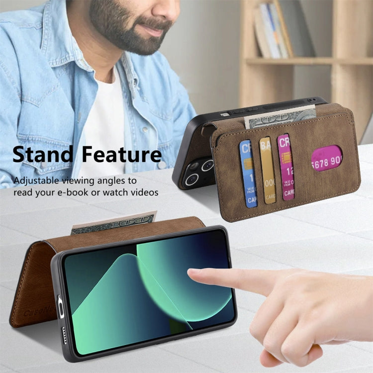 For Xiaomi 13T / 13T Pro CaseNeo MagSafe RFID Anti-theft Retro Leather Phone Case(Brown)