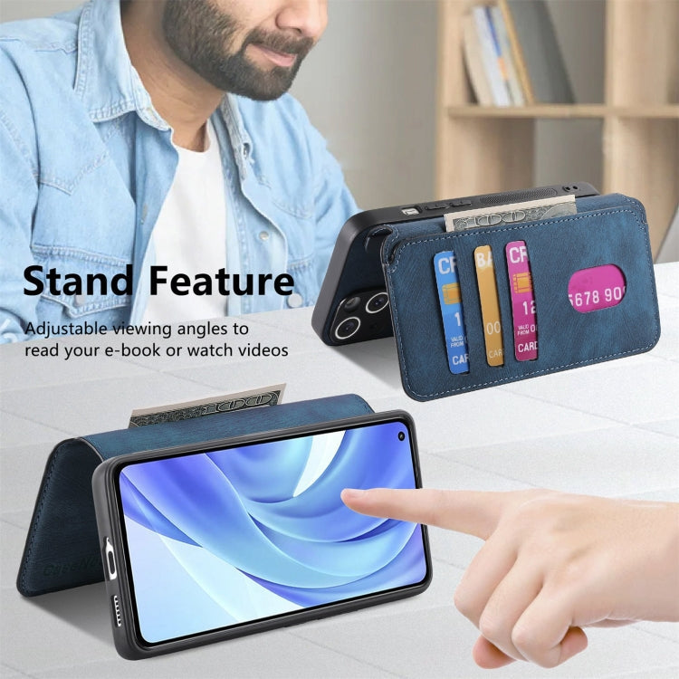 For Xiaomi Mi 11 Lite CaseNeo MagSafe RFID Anti-theft Retro Leather Phone Case(Blue)