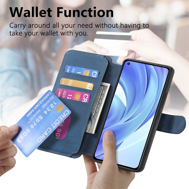 For Xiaomi Mi 11 Lite CaseNeo MagSafe RFID Anti-theft Retro Leather Phone Case(Blue)