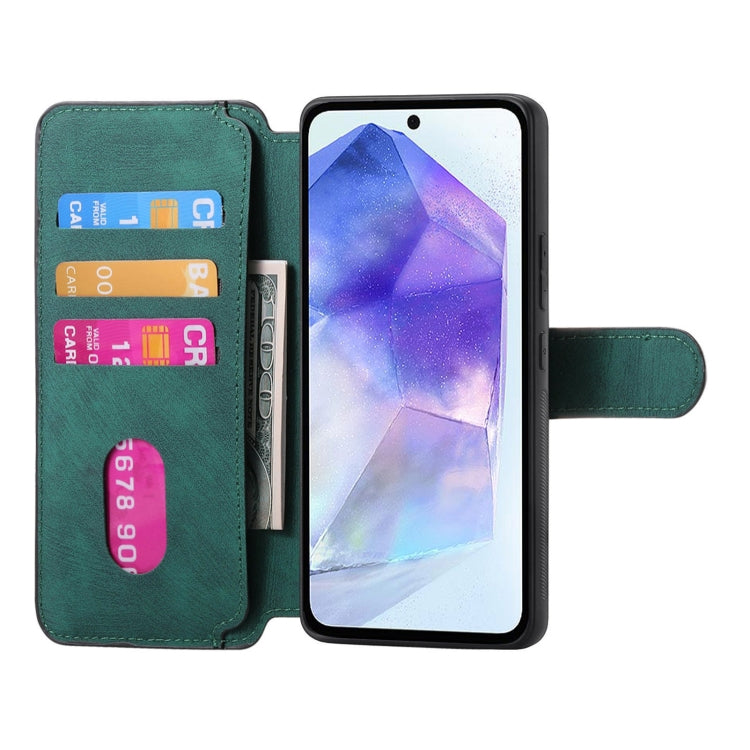 For Samsung Galaxy A55 5G CaseNeo MagSafe RFID Anti-theft Retro Leather Phone Case(Green)