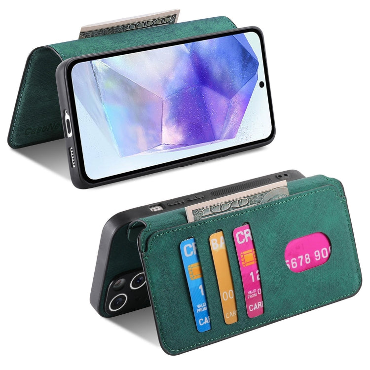 For Samsung Galaxy A55 5G CaseNeo MagSafe RFID Anti-theft Retro Leather Phone Case(Green)