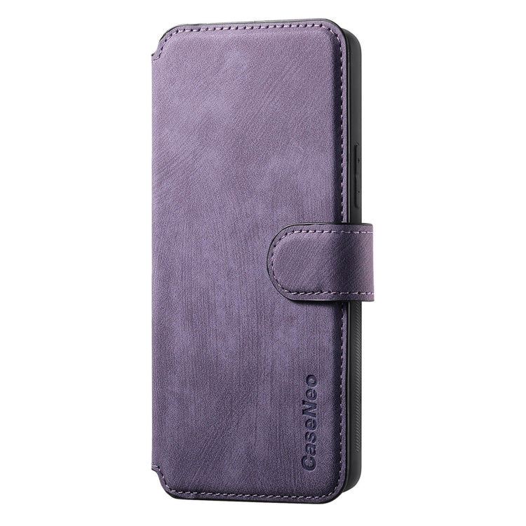 For Samsung Galaxy A55 5G CaseNeo MagSafe RFID Anti-theft Retro Leather Phone Case(Purple)